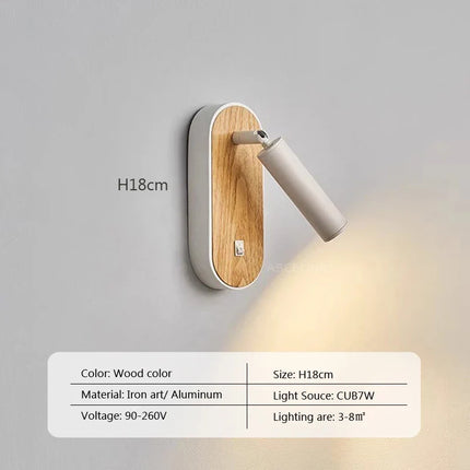 Applique murale LED en bois au design nordique décoratif intérieur — LZ4P9XJ