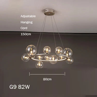 Lustre en verre moderne à bulles pour intérieur élégant — LZ4X9P