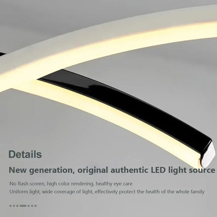 Lustre LED moderne à ligne simple avec télécommande — LZ4X9P2