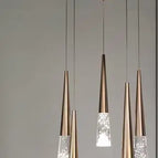Ronde dorée 5 lumières / Blanc chaud