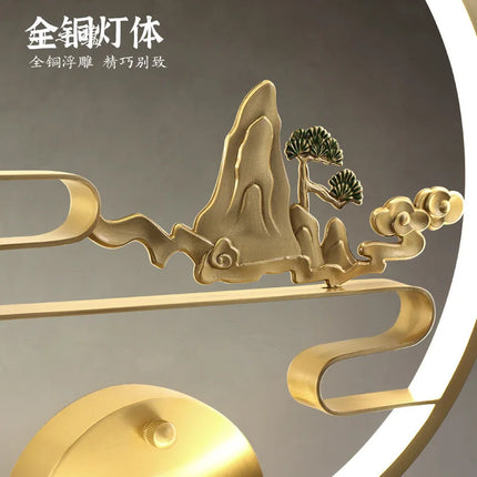 Applique murale LED en cuivre style traditionnel chinois pour intérieur — LZ4X9P2
