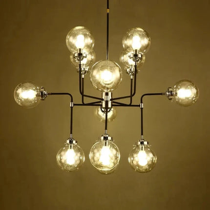 lustre artistique en verre pour décoration intérieure moderne