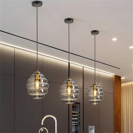 Suspension en verre teinté au design moderne pour éclairage intérieur — LZ4X9T