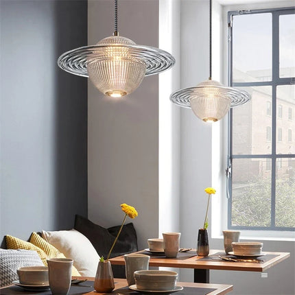 Lustre LED en verre style nordique soucoupe volante — LZ4P9XJ