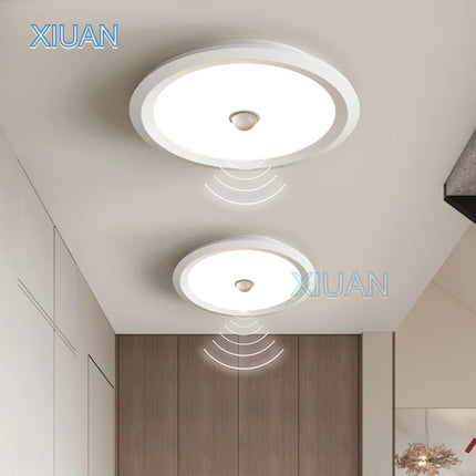 Plafonnier rond moderne avec détecteur de mouvement PIR — LZ4X9T