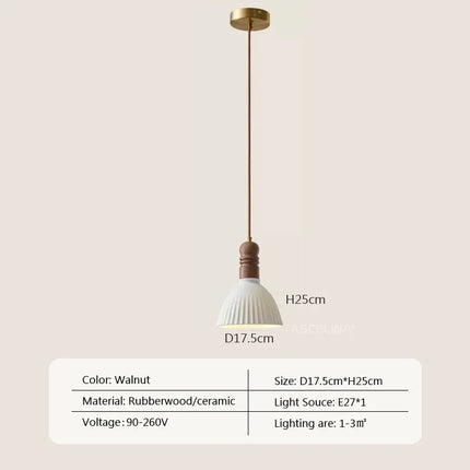 Lustre suspension nordique en bois massif pour intérieur — LZ4X9P