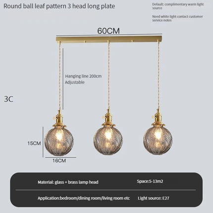Lustre vintage Edison avec abat-jour en verre cristal pour bar loft — LZ4X9T2