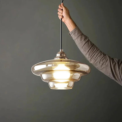 Suspension rétro en verre plaqué pour décoration moderne — LZ4X9M