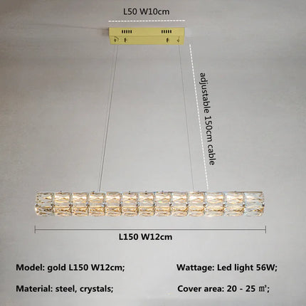 Lustre moderne LED en cristal K9 pour décoration intérieure — LZ4X9M