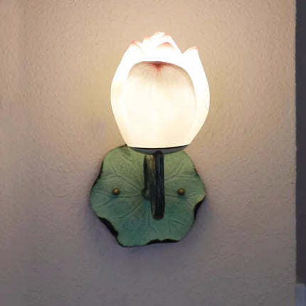 Applique murale en verre coloré style chinois pour intérieur et balcon — LZ4X9T