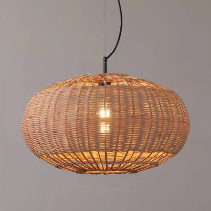 Suspension en rotin tissé style wabi sabi pour intérieur — LZ4X9M