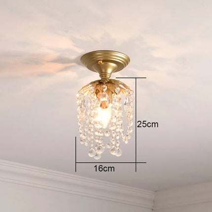 Lustre moderne en cristal doré pour intérieur lumineux — LZ4X9T2