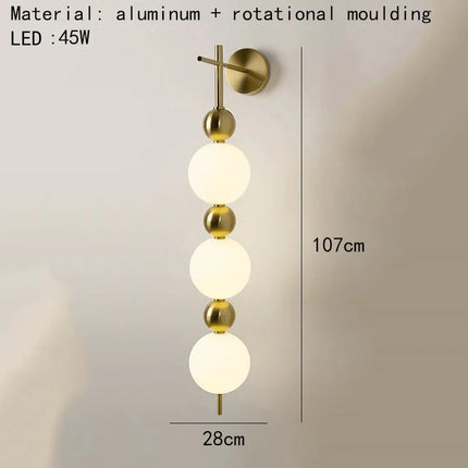 Applique murale LED en métal avec boule acrylique et variateur d’intensité — LZ4X9P2