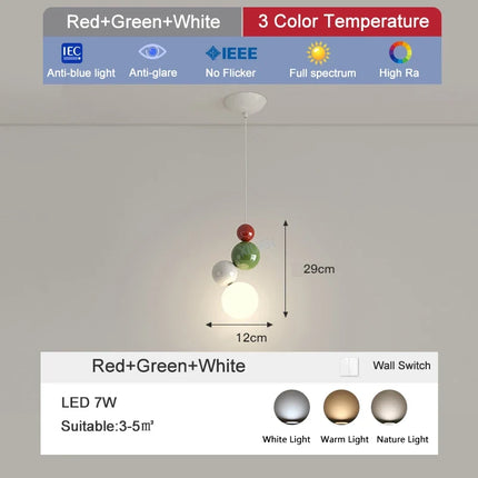Lustre suspension ronde en métal pour chambre d’enfant — LZ4P9XQ