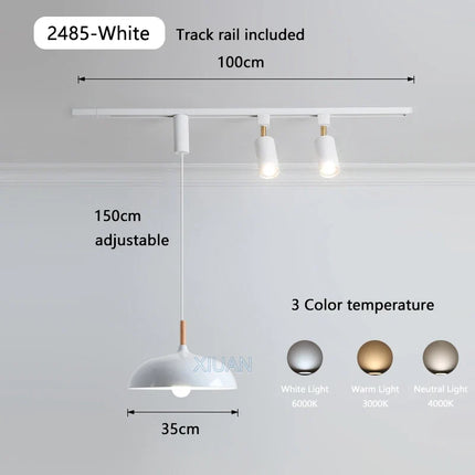 suspension led en bois pour table à manger nordique