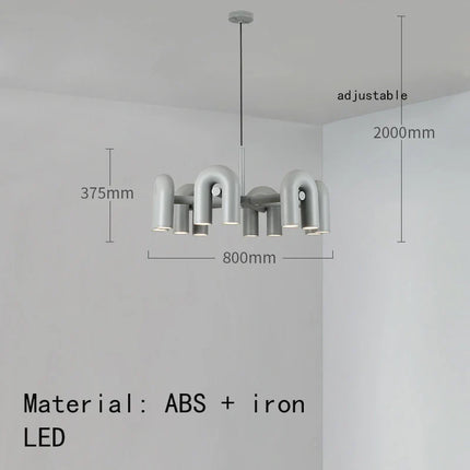 Lustre suspension art déco en métal avec cordon réglable — LZ4X9P2