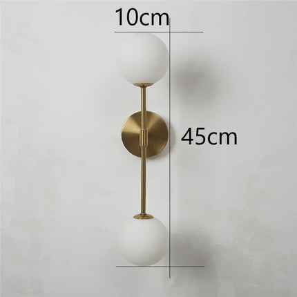 Applique murale LED nordique en verre doré avec ampoule G9 — LZ4X9T1