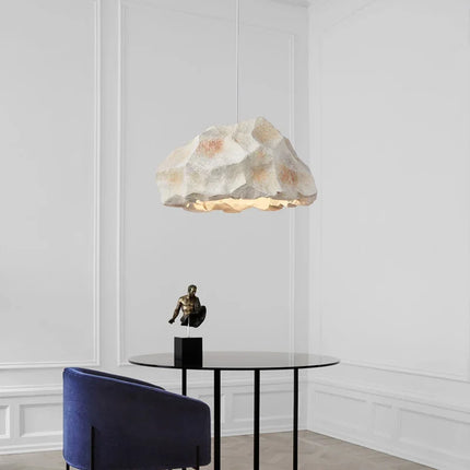 Lustre suspension nordique en microciment style japonais fait main — LZ4V9Q2