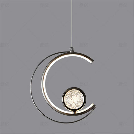 Suspension élégante en cristal forme croissant de lune nordique — LZ4P9XQ