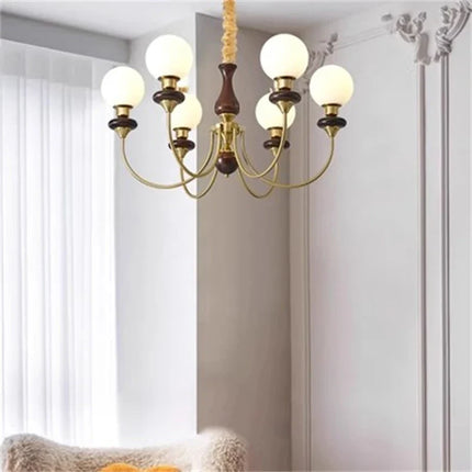 Lustre rétro en métal et verre pour intérieur raffiné — LZ4X9P2