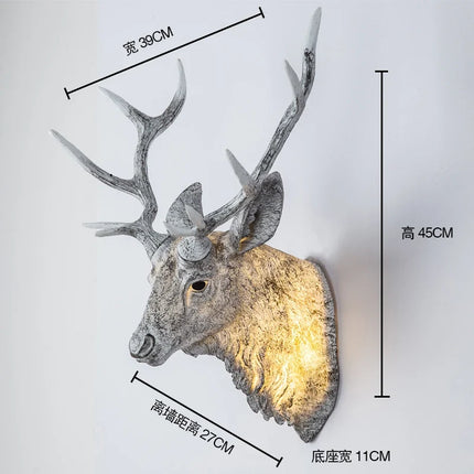Applique murale en bois forme cerf avec éclairage LED décoratif — LZ4P9XQ