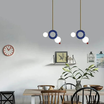 Suspension anneau métallique style art déco — LZ4N7Q2