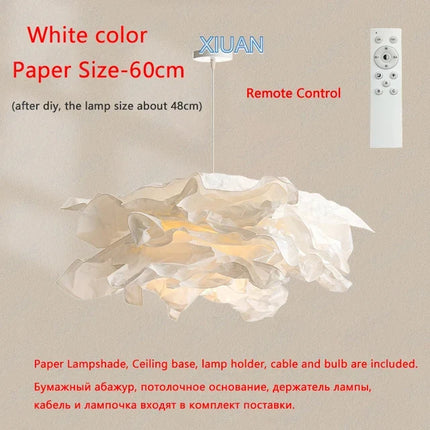 Lustre LED minimaliste en papier pour éclairage intérieur DIY — LZ4X9P2