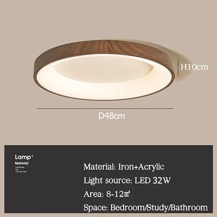 Plafonniers LED imitation bois formes rond, rectangle et carré — LZ4X9P