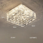 Cristal long 50cm / Corps de lampe chromé / Gradation de trois couleurs