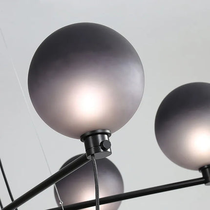 Lustre suspension boule en verre style industriel rétro — LZ4X9M