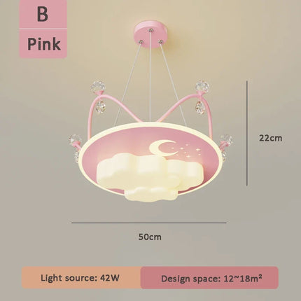 Lustre suspension nuage cristal décoratif pour chambre d'enfant — LZ4QX9