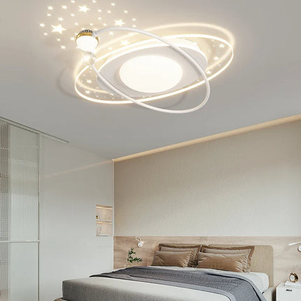 Plafonnier LED encastré avec télécommande et effet étoilé nordique — LZ4P9X