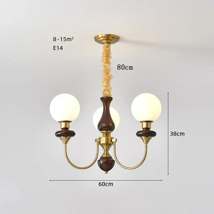 Lustre suspension LED style rétro français pour plafond — LZ4X9J