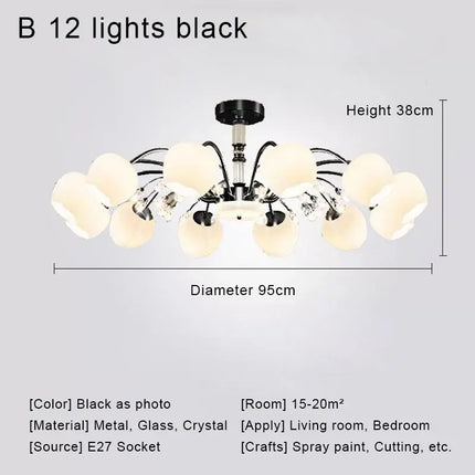 Lustre LED en cristal style nordique pour décoration intérieure — LZ4X9T