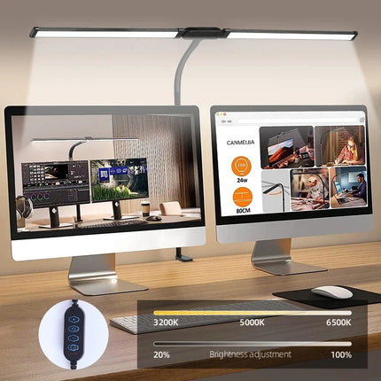 Lampe de bureau LED pliable à clip avec protection oculaire, 3 modes, 10 intensités — LZ4X9T1