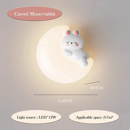 Applique murale lapin mignon pour décoration chambre enfant moderne — LZ4X9QJ