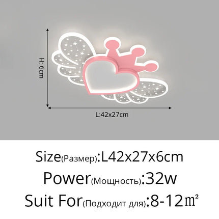 Lustre LED ultra lumineux style nordique avec décoration cœur — LZ4X9P2