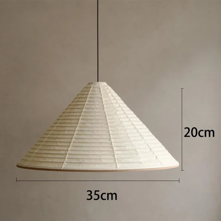 suspension japonaise wabi-sabi lampe en papier de riz design pliable