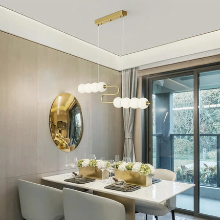 Lustre LED décoratif doré et argenté pour intérieur — LZ4X9P2