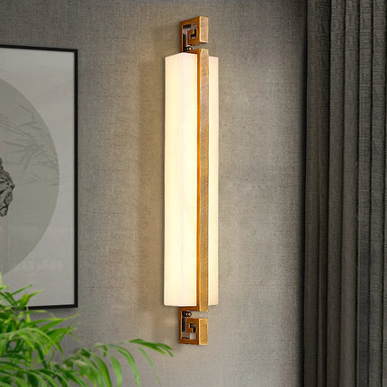 applique murale moderne en marbre et cuivre design élégant et lumineux