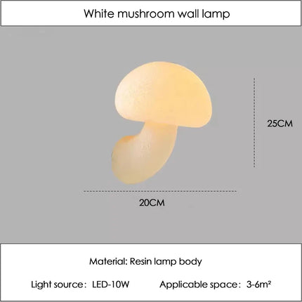 Applique murale champignon au design nordique pour intérieur et extérieur — LZ4QX9