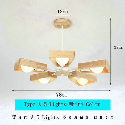 Lustre suspension scandinave minimaliste rotatif 360° en bois — LZ4X9Q2