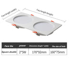 White 2x5W / 3000k / AC90V-265V