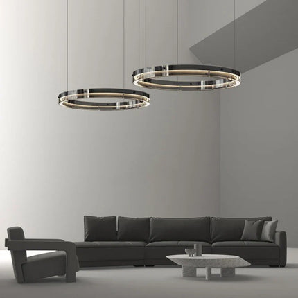 Suspension circulaire en verre au design minimaliste italien — LZ4P9XJ