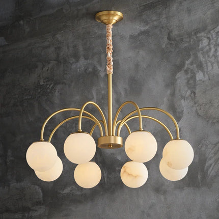 Suspension en cuivre et marbre naturel pour éclairage luxueux — LZ4X9T2