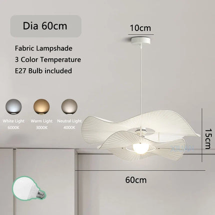 Lustre LED intérieur style nordique avec abat-jour en tissu — LZ4X9P2