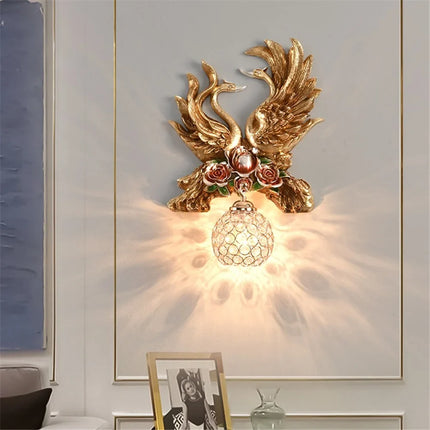 Applique murale LED en résine forme cygne design moderne — LZ4X9P2