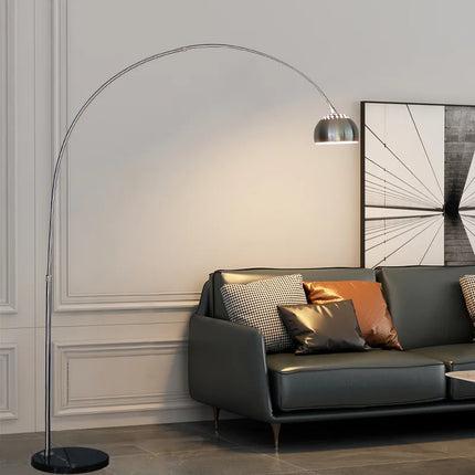 Lampadaire LED nordique réglable à base marbre avec télécommande — LZ4X9JQ