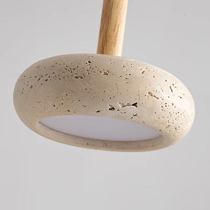 Lustre LED en travertin avec suspension en pierre naturelle — LZ4T9XJ