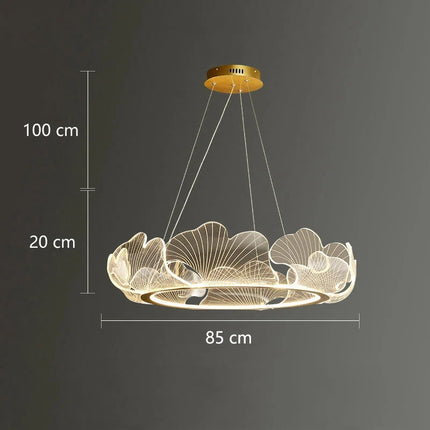 Lustre LED postmoderne réglable motif feuille de lotus minimaliste — LZ4X9Q2